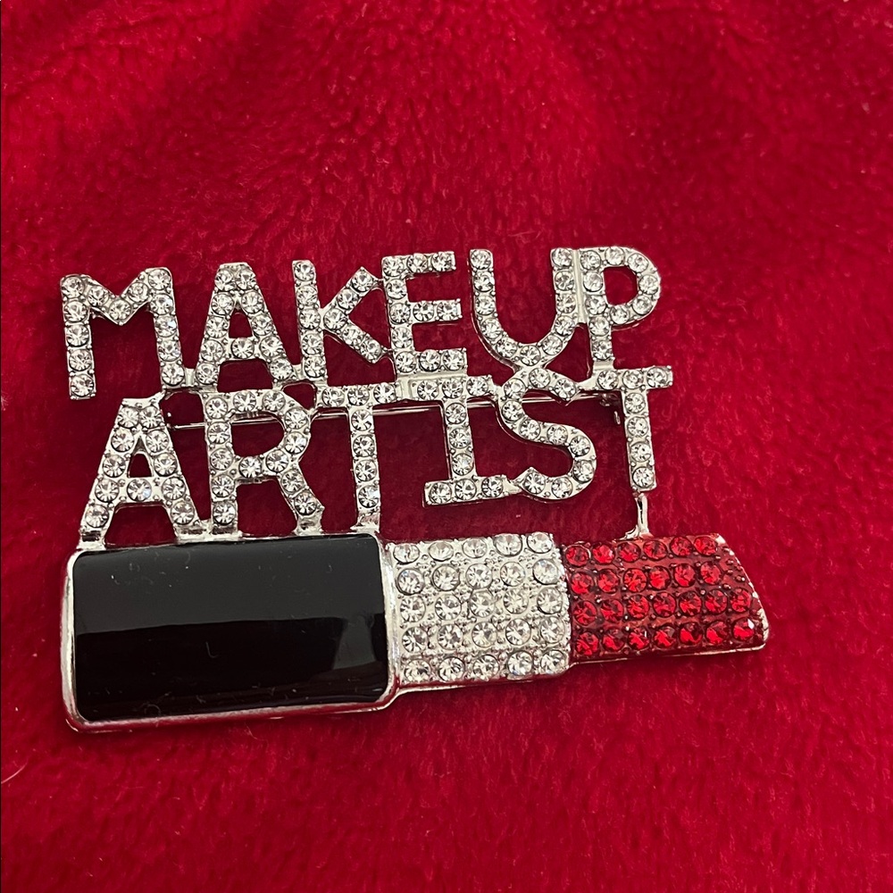Makeup Artist brooch pin Bling Jewelry NEW